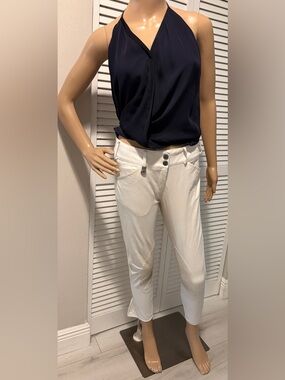 Pikeur White Knee Patch Breeches Equestrian Riding Pants Classic Show